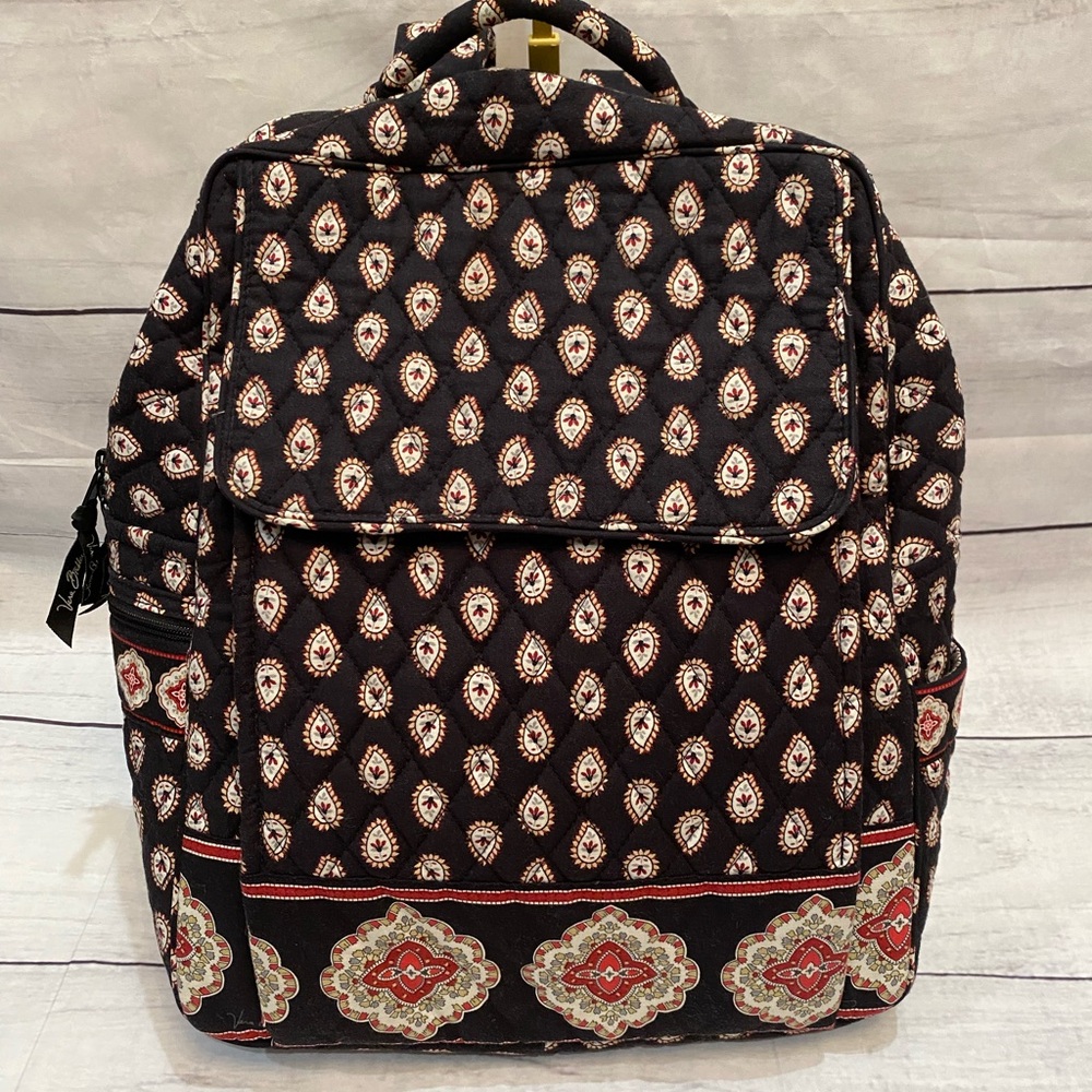 Authentic Vera Bradley Vintage Retired Classic Black Backpack